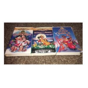 All Dogs Go To Heaven VHS Trilogy 3 Movies